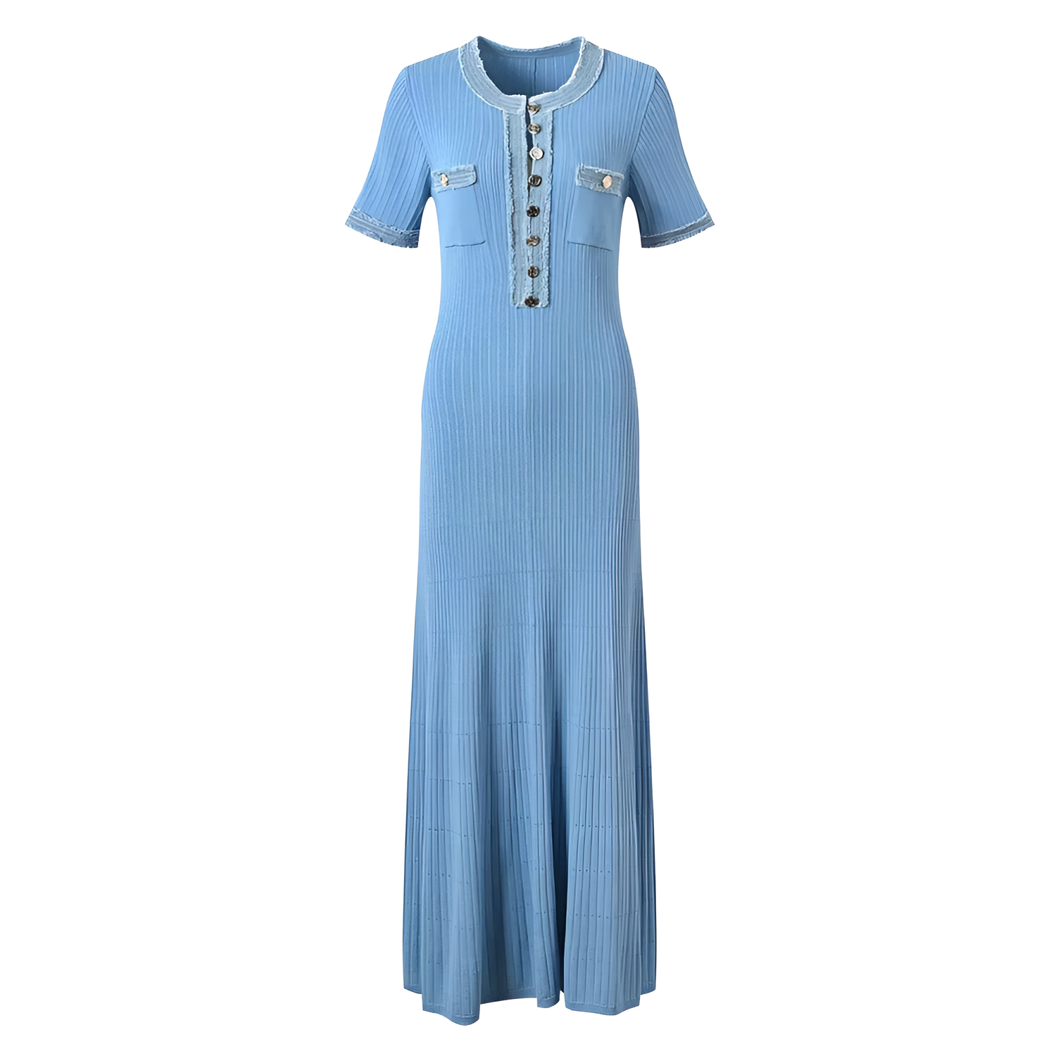 Elegant knitted maxi dress for women