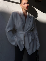 MAAYAH Eleganter Blazer-Mantel mit Gürtel