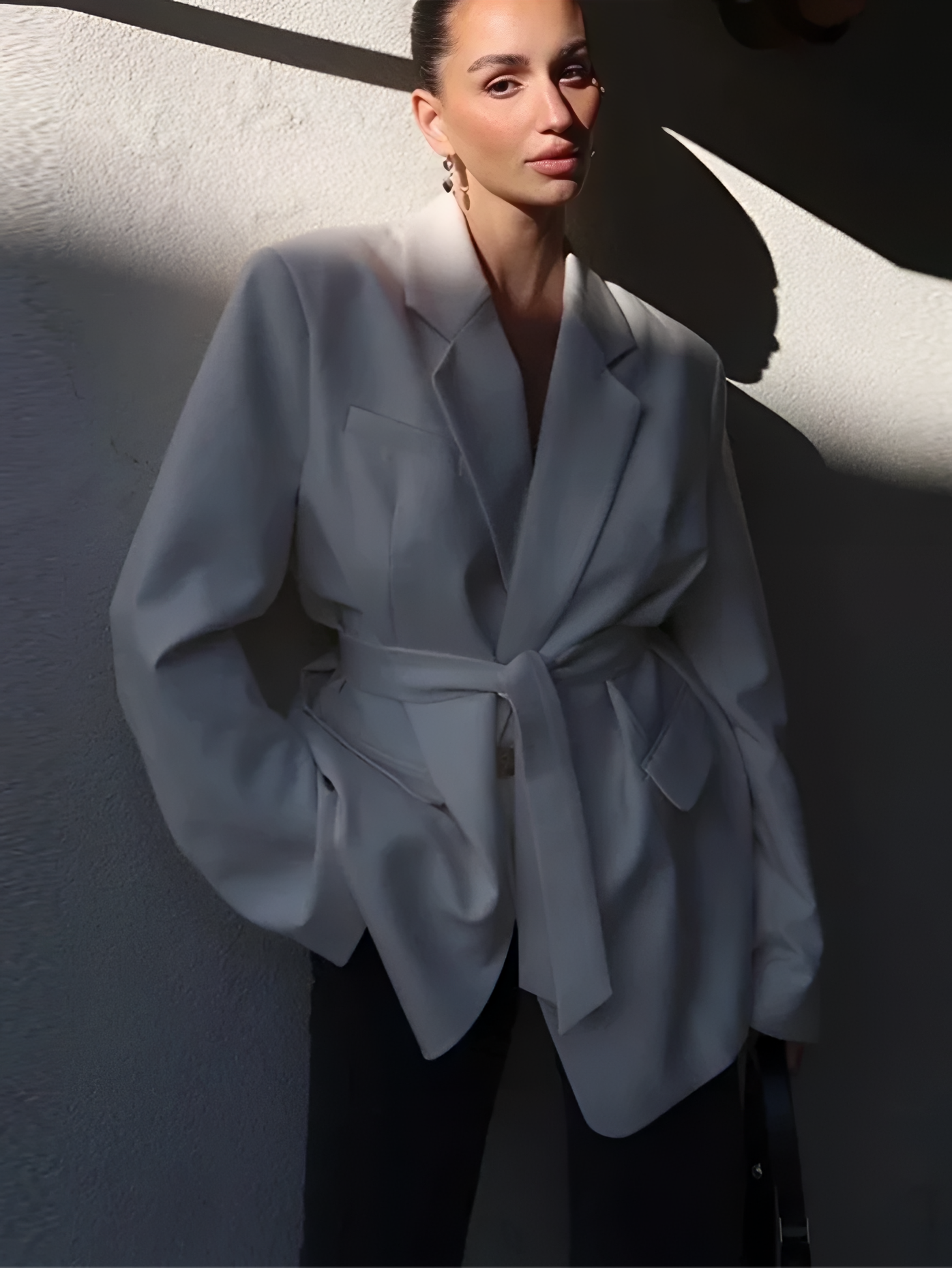 MAAYAH Eleganter Blazer-Mantel mit Gürtel