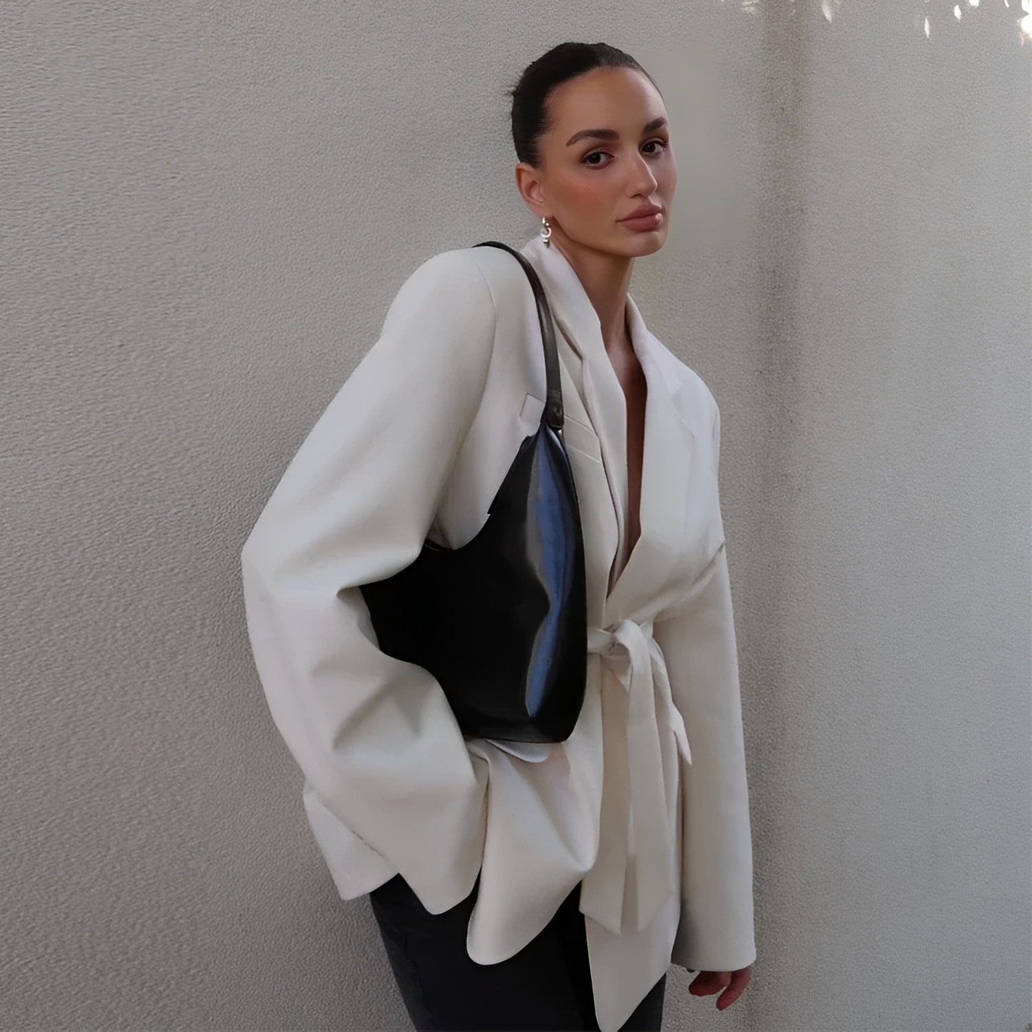 MAAYAH Eleganter Blazer-Mantel mit Gürtel