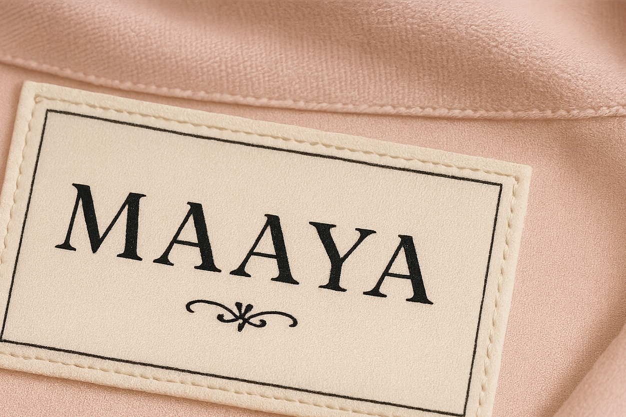 CRRE UN ETIQUETE DE VETEMENT FEMME MARQUE MAAYA